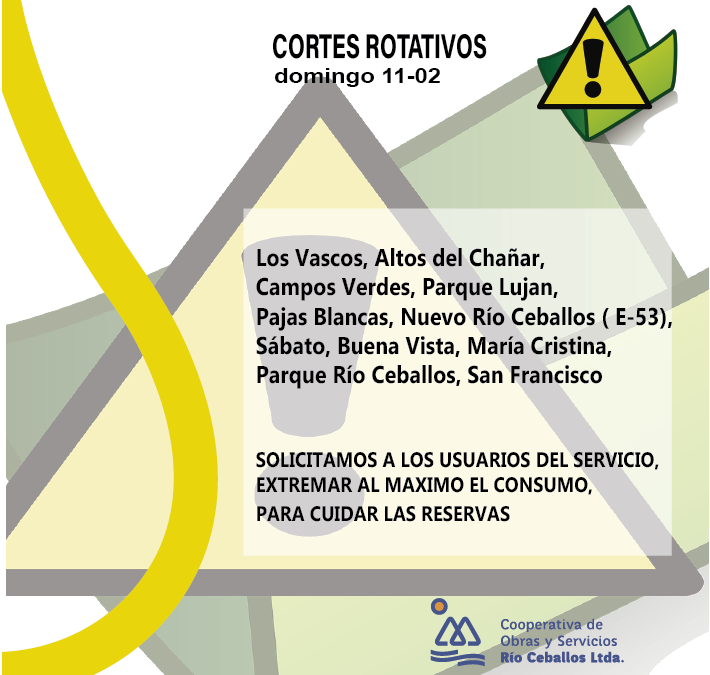 CORTES ROTATIVOS: DOMINGO 11-02